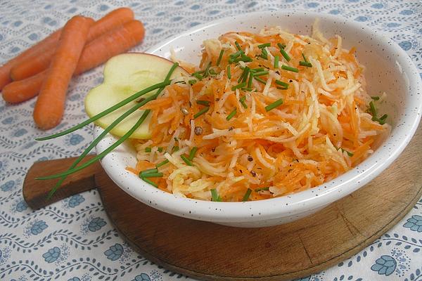 Kohlrabi, Carrot and Apple Salad