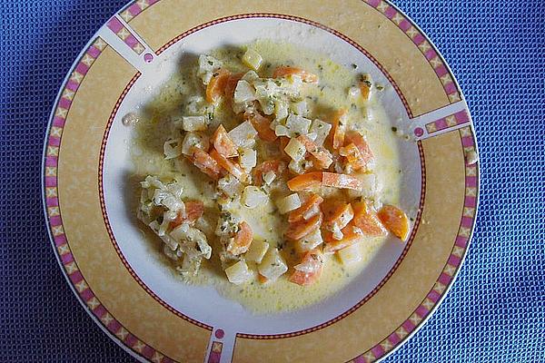 Kohlrabi – Carrot Vegetables in Cream