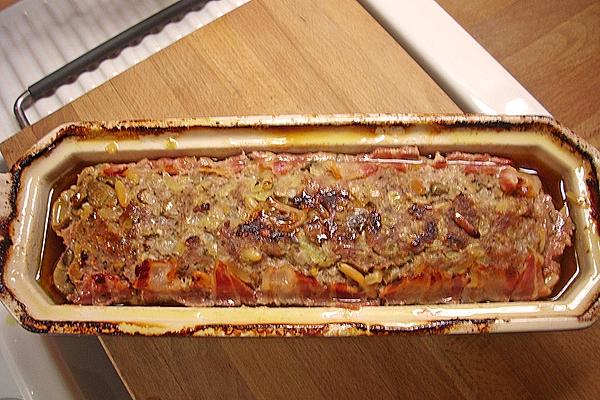 Kuechlis Delicious Meat Terrine with Mushrooms and Pine Nuts
