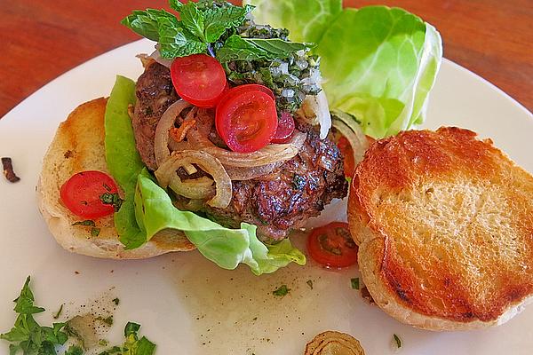 Lamb Burger with Fresh Mint