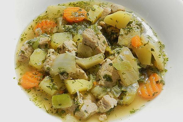 Lamb Stew with Fennel, Potatoes, Leek and Carrots