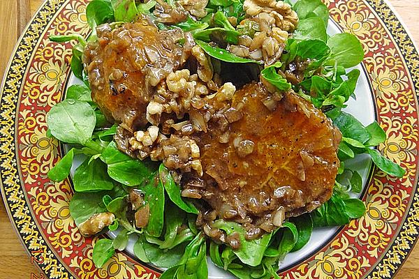 Lamb`s Lettuce with Caramelized Oranges, Walnuts and Walnut Balsamic Vinaigrette