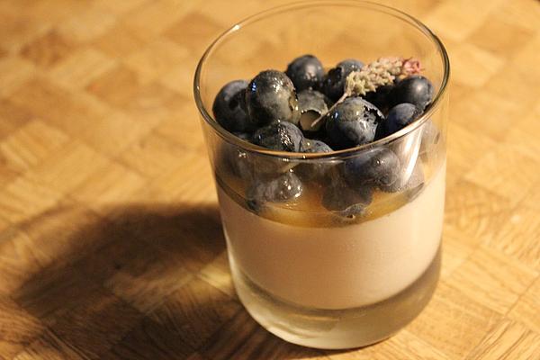 Lavender Panna Cotta with Blueberries