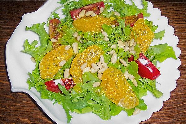 Leaf Salad with Orange Dressing