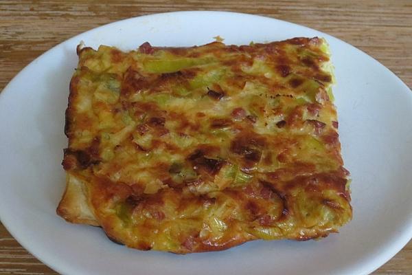 Leek Quiche with Puff Pastry