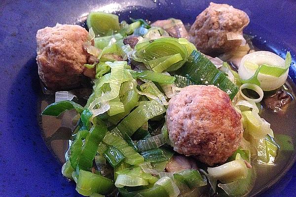 Leek Vegetables with Meatballs