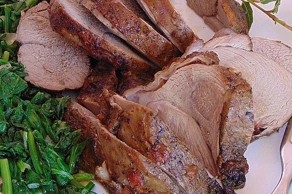 Leg Of Lamb in Mint Paste