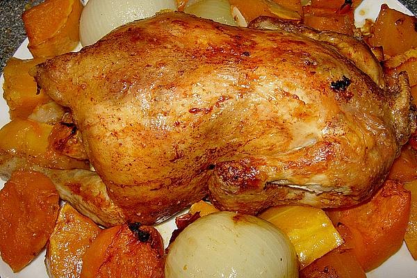 Lemon Chicken with Butternut Squash and Onions