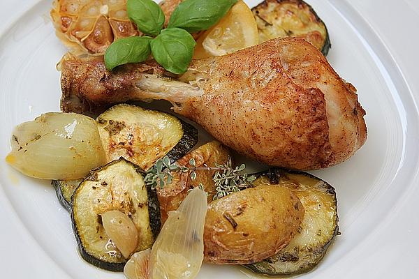 Lemon Chicken with Vegetables from Oven