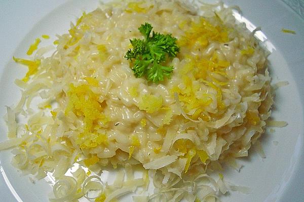 Lemon Risotto on Soft Cheese