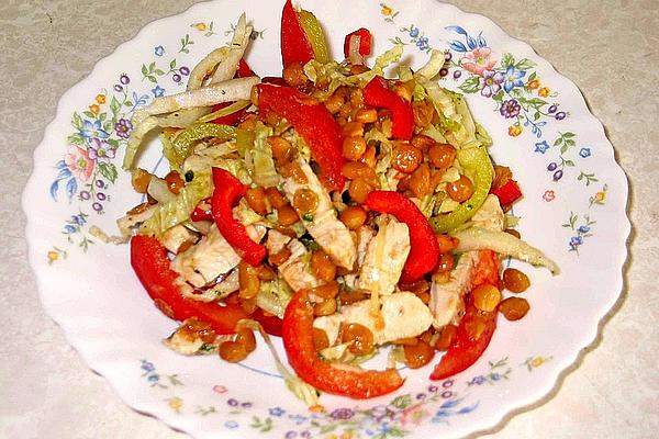 Lentil Salad with Turkey Schnitzel