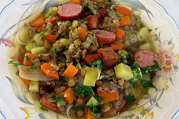 Lentil Stew with Sausage