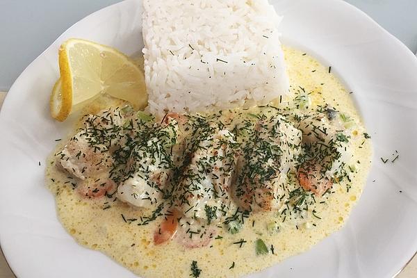 Libyan Fish Pan with Blue Cheese