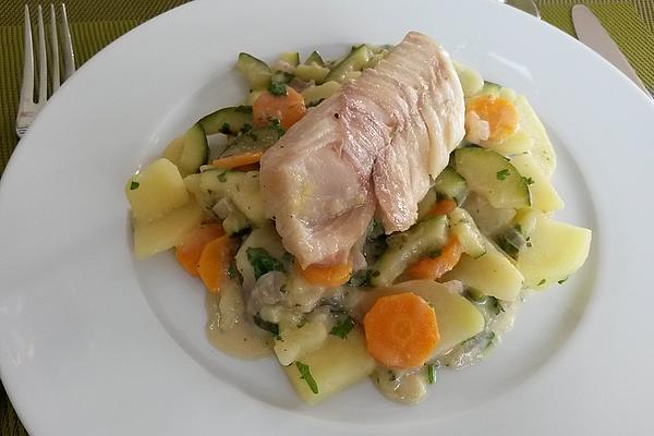 Light Cooked Fish with Mustard Vegetables