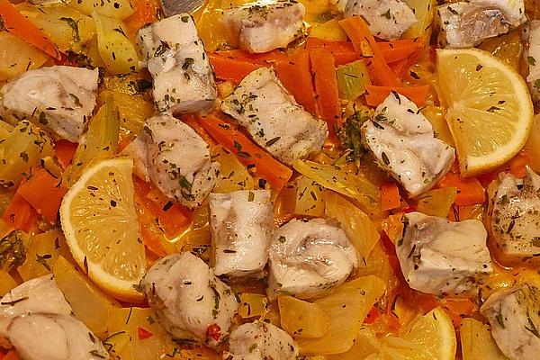 Light Fish Pan with Fennel and Carrots