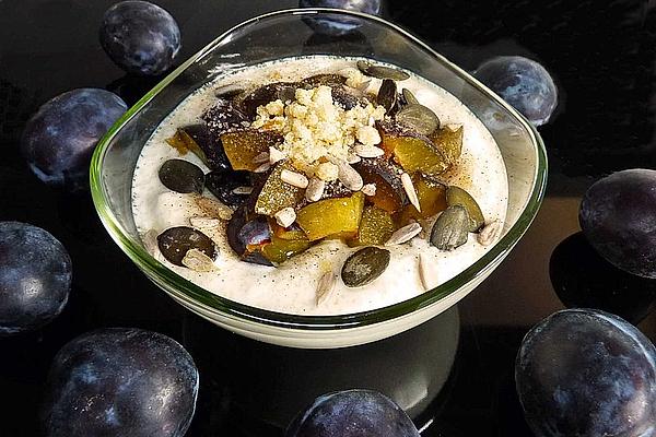 Light Quark Dish with Fruits and Seeds