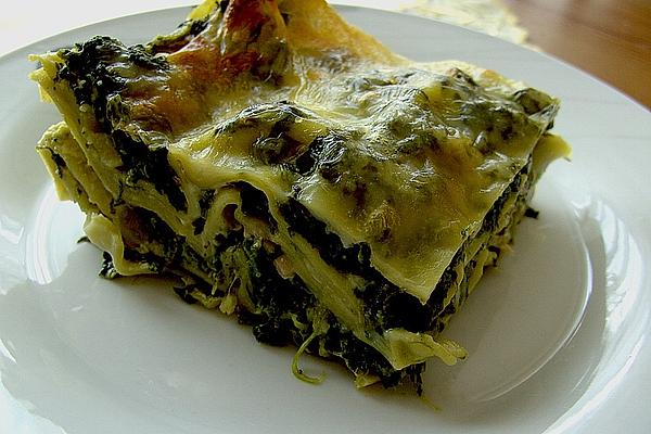 Pancake Lasagna with Spinach and Cheese