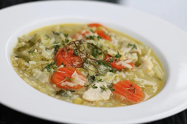 Light Thai Soup with Chicken Breast and Coconut