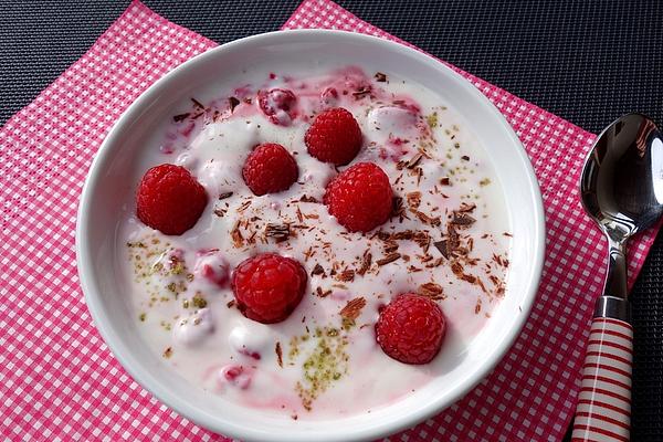 Light Yoghurt Raspberry Dessert