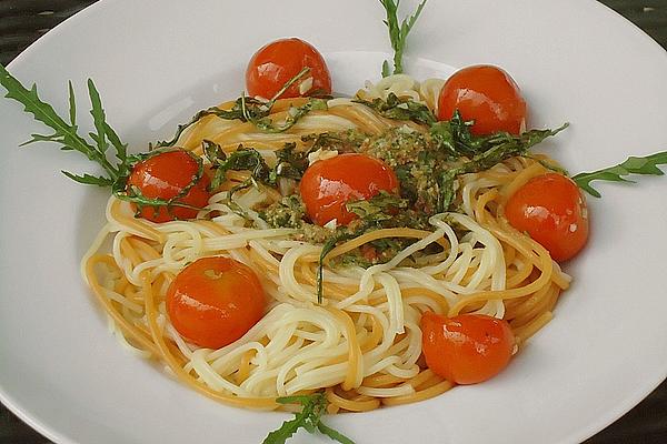 Linguini with Tomato and Rocket Cream