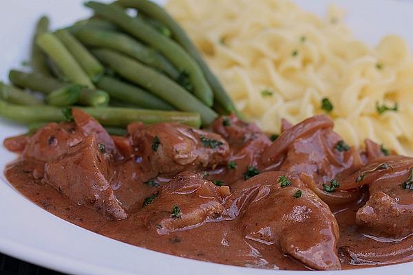 Liver in Red Wine Sauce