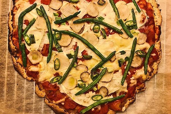 Low Carb Chickpea and Coconut Vegetable Pizza