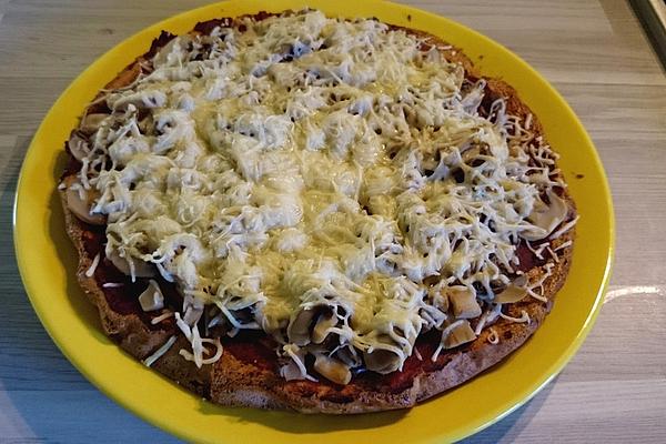 Low Carb Pizza Made from Cream Cheese Dough