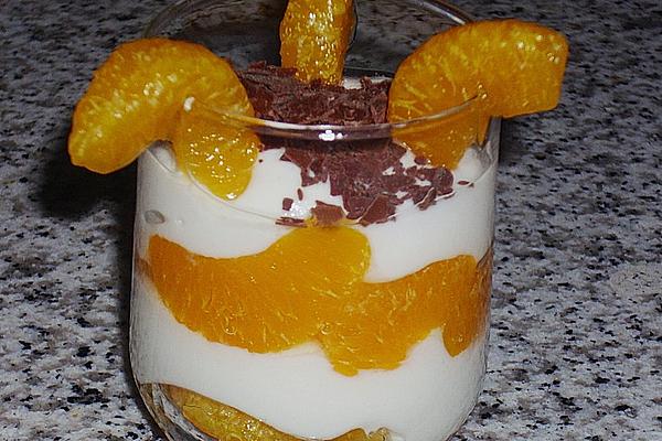 Low-fat Curd Cheese with Tangerines