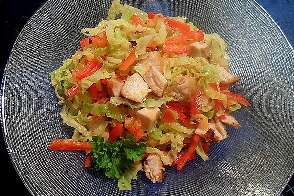 Lukewarm Vegetable Salad with Turkey