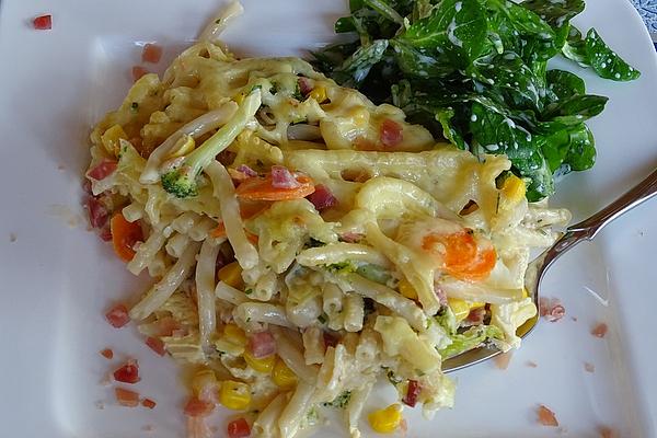 Macaroni and Ham Casserole with Vegetables