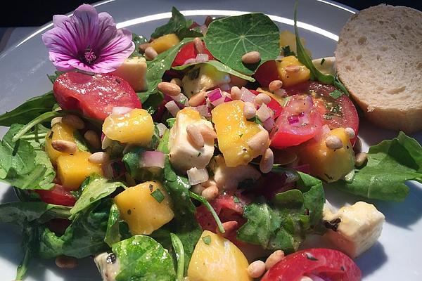 Mango and Mozzarella Salad with Rocket and Cherry Tomatoes