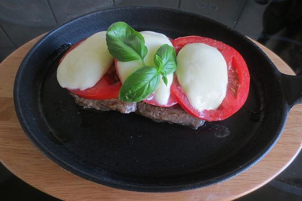 Marinated Beef Steaks Caprese