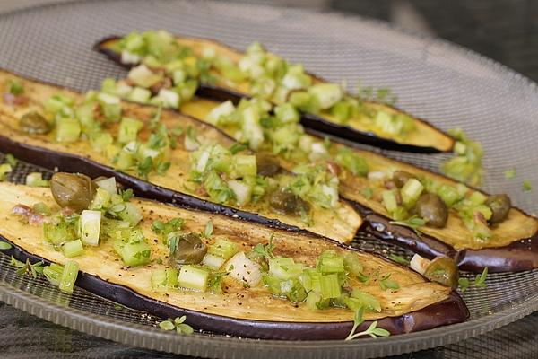 Marinated Eggplant with Capers, Celery and Lemon