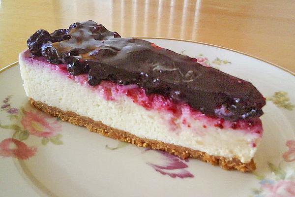 Marshmallow Cheesecake with Blueberries