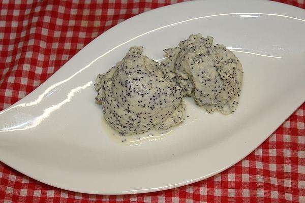 Marzipan Ice Cream with Poppy Seeds