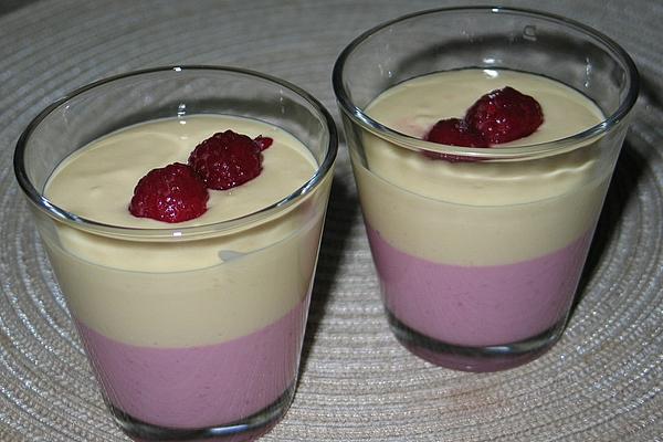 Mascarpone Cream with Mango and Raspberries