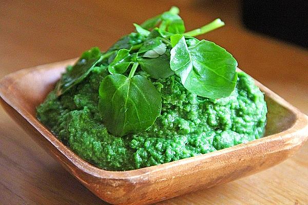 Mashed Peas with Fresh Watercress