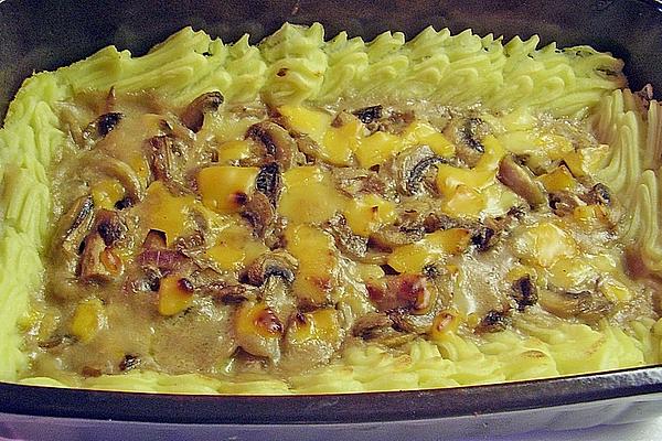 Mashed Potatoes – Casserole with Mushrooms and Cheese