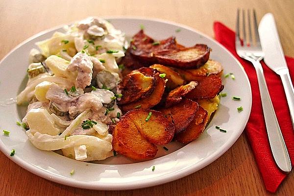 Matjes Fillets with Fried Potatoes