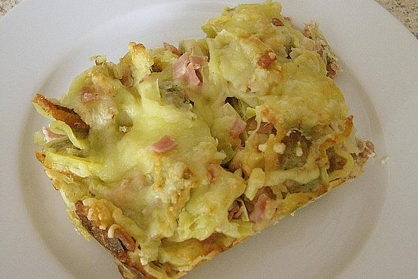 Maultaschen Casserole with Leek