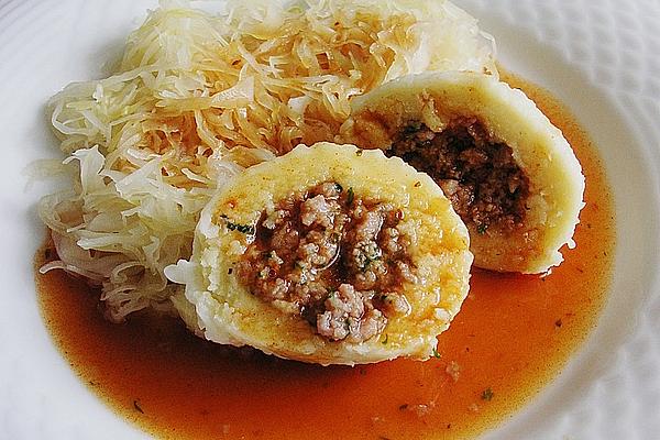 Meat Dumplings Made from Potato Dough