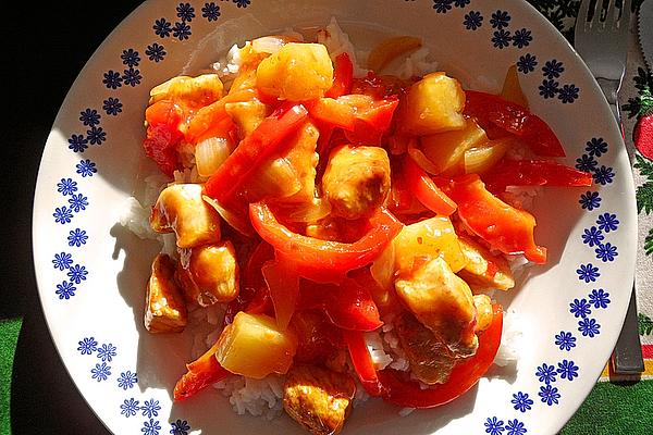 Meat, Fish, Shrimp or Vegetables with Sweet and Sour Chili Sauce