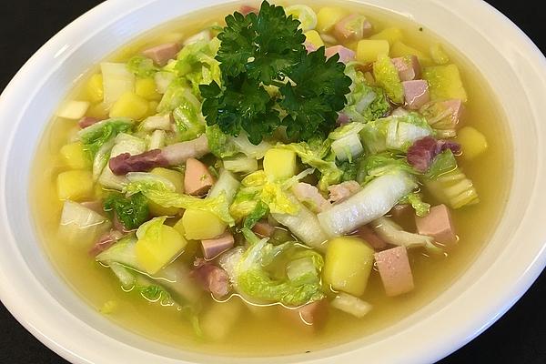 Meat Sausage Chinese Cabbage Soup