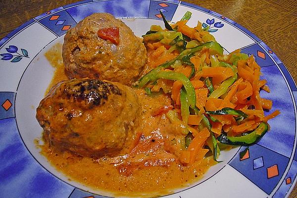 Meatballs in Tomato – Cream – Sauce from Oven