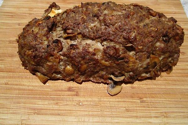 Meatloaf with Mushrooms and Feta Cheese