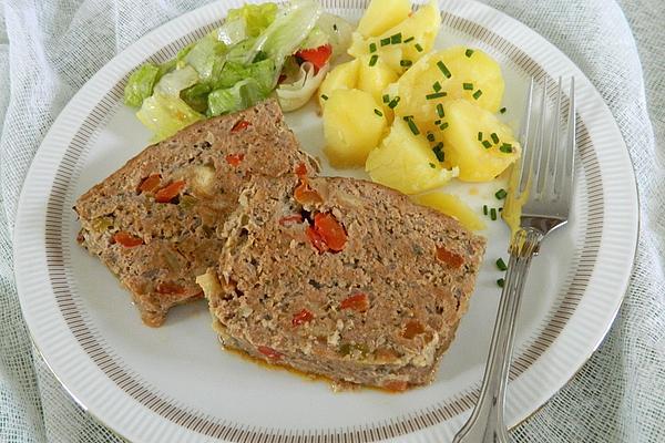 Meatloaf with Paprika in Baking Pan