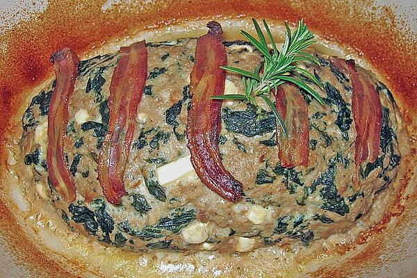 Meatloaf with Spinach and Sheep Cheese