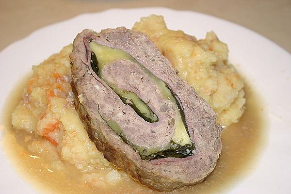 Meatloaf with Wild Garlic Cheese Filling
