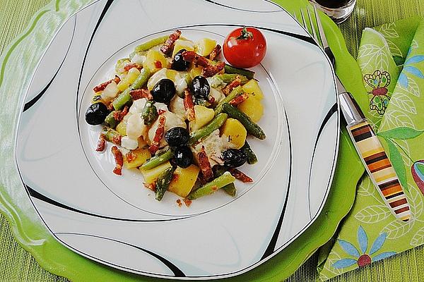 Mediterranean Bean and Potato Salad De Luxe