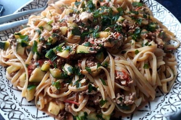 Mediterranean Zucchini Pan with Mince